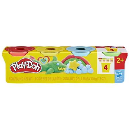 play-doh pack de 4 botes (hasbro b5517eu4 )