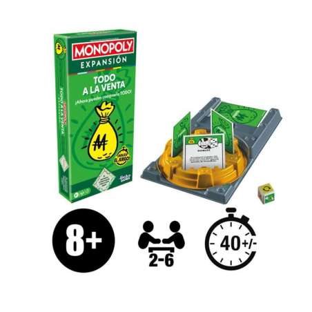 monopoly expansion: todo a la venta (hasbro - g0720105)