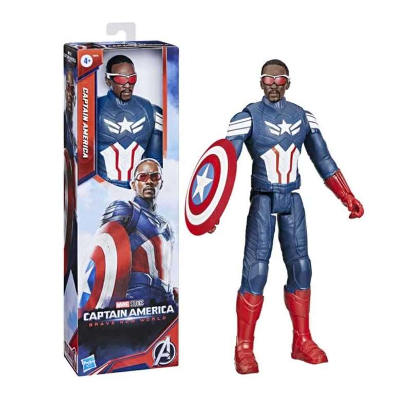 capitan america bnw figura titan hero (hasbro - f92765l0) capitan america bnw figura titan hero (hasbro - f92765l0)