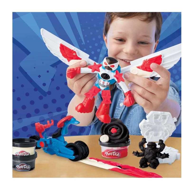 play-doh marvel moto cortadora del capitan america (hasbro - g05555l0)