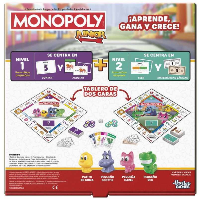 monopoly junior 2 juegos en 1 (hasbro - g1856105) monopoly junior 2 juegos en 1 (hasbro - g1856105)