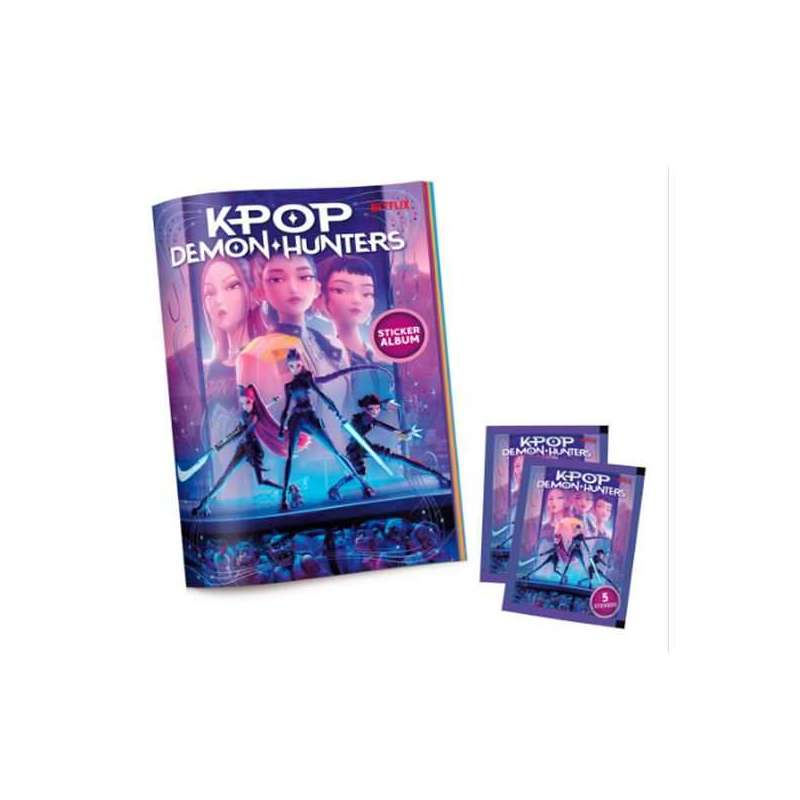 k-pop demon hunters starter album+stickers cards (bizak - 64395101) k-pop demon hunters starter album+stickers cards (bizak - 64395101)