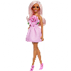 barbie fashionistas muÑeca con vestido rosa (mattel - hyt94)