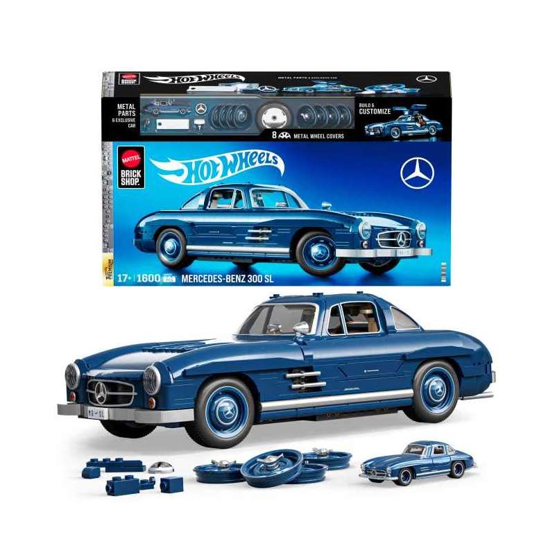 mega hot wheels premium mercedes 300sl (mattel - hww25)