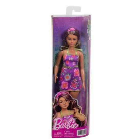 barbie fashionista con traje de flores (mattel - jjn57)