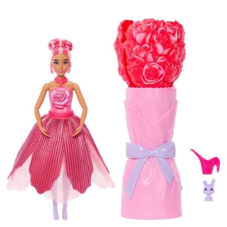 barbie petal pop muÑeca rosa roja (mattel - jmf59)