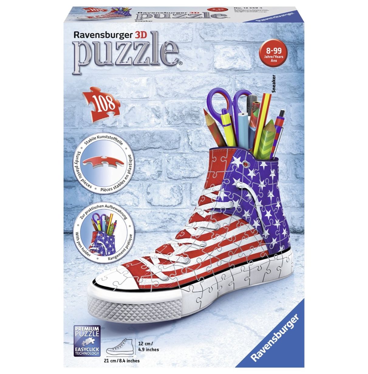 puzzle 3d 108 sneaker flag american
