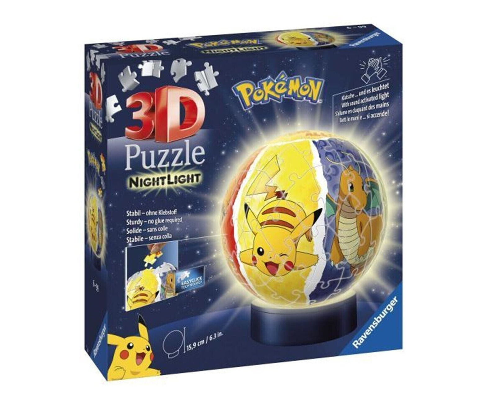 puzzle 3d 72 lampara de noche pokemon   ( ravensburger -11547 )