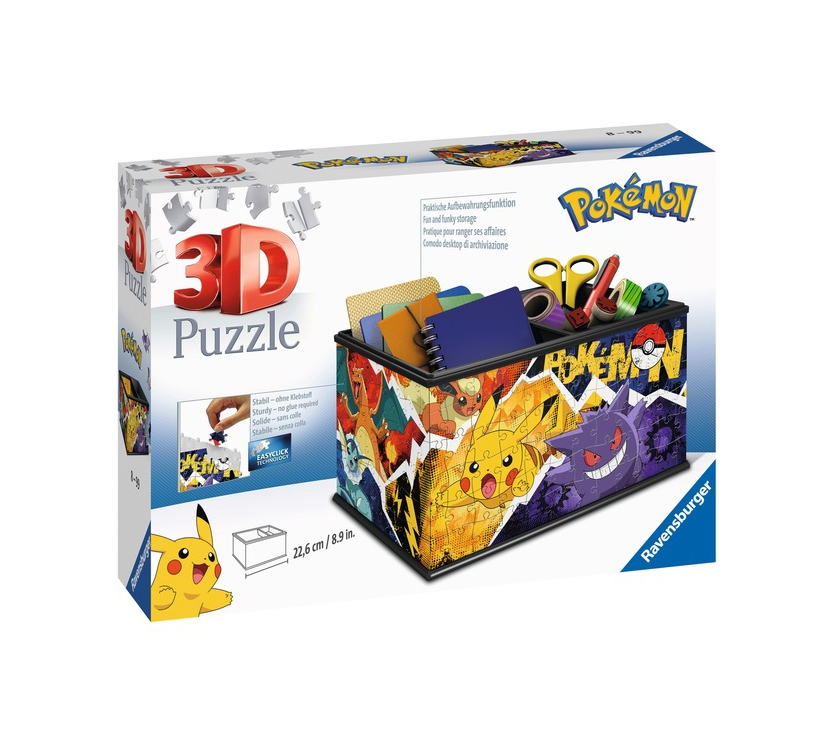 puzzle 3d 216 pokemon storage box ( ravensburger - 11546 )