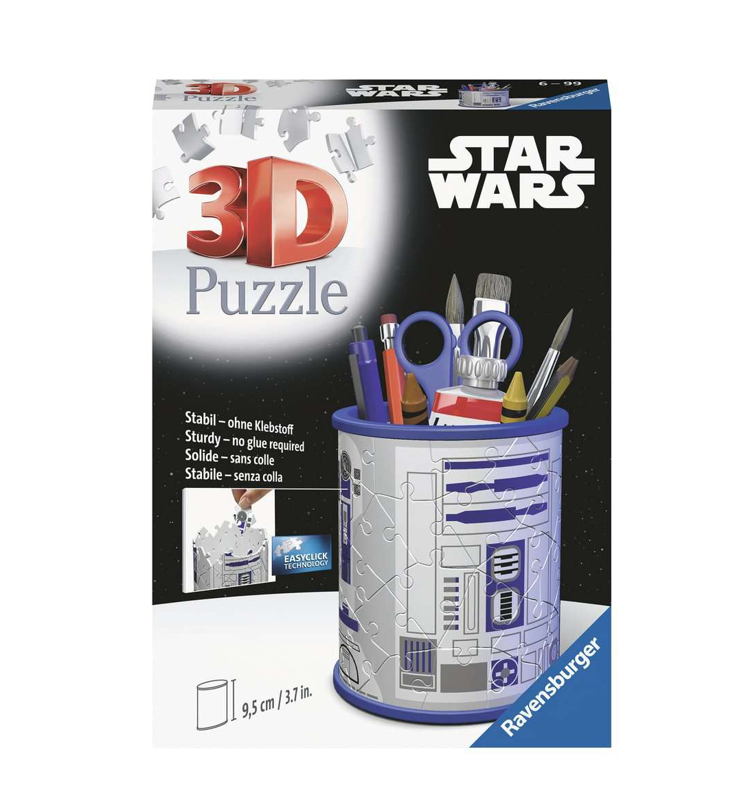 puzzle 3d 54 star wars r2d2 portalapices ( ravensburger - 11554 )