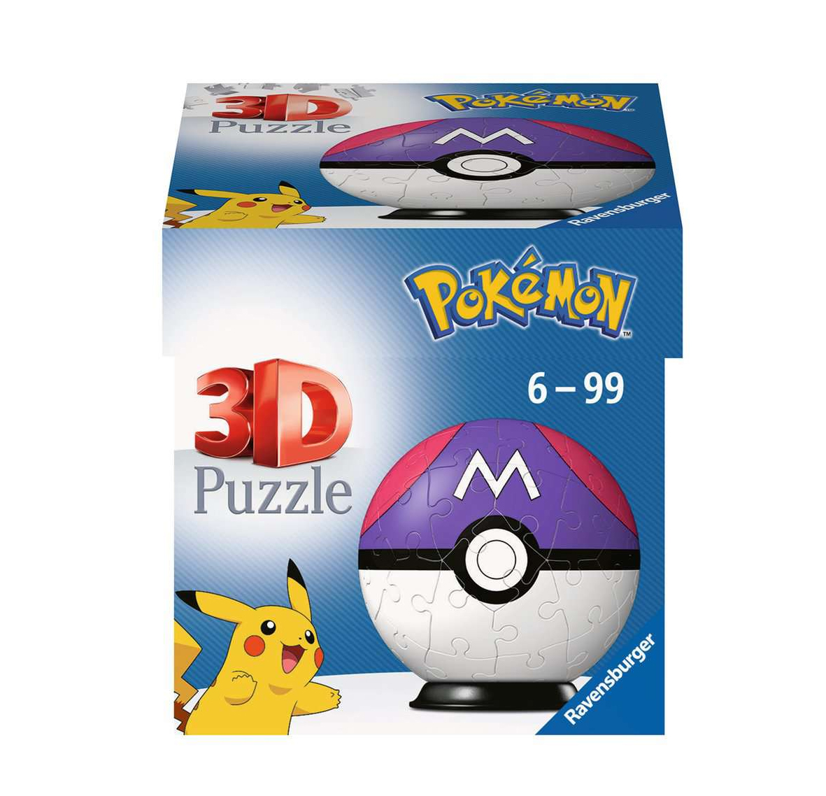 puzzle 3d 54 piezas masterball pokemon morada ( ravensburger - 11564 )