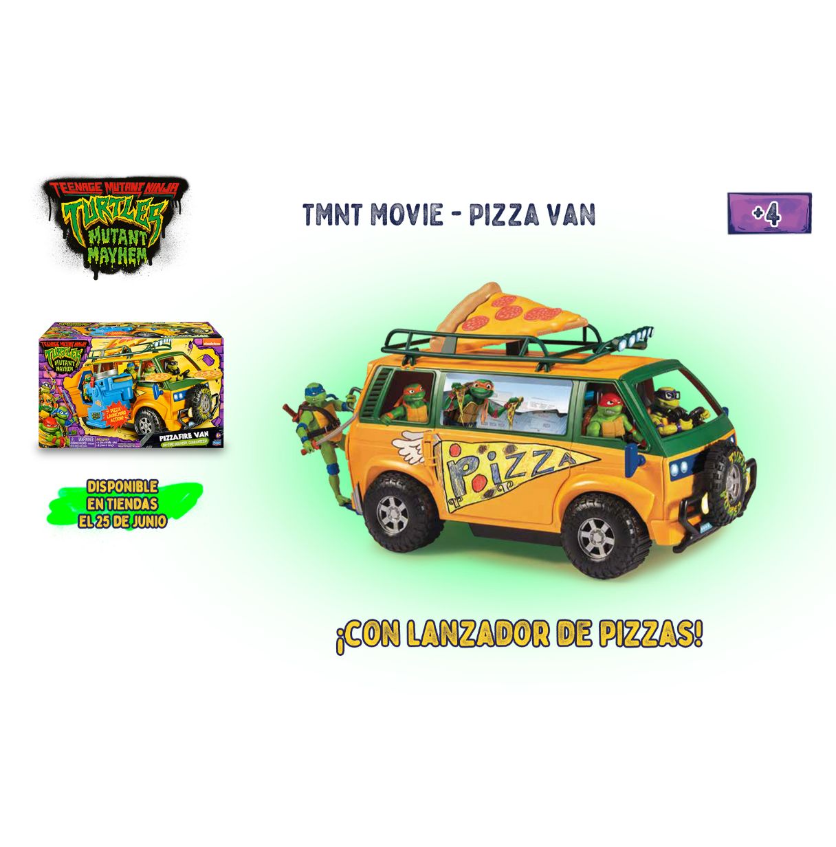 tmnt movie pizza van (famosa - tu804000)