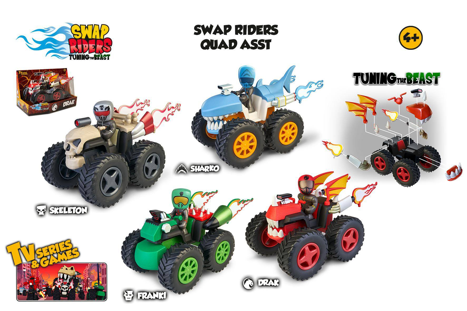 swap riders quads surtidos ( famosa - wap01000)