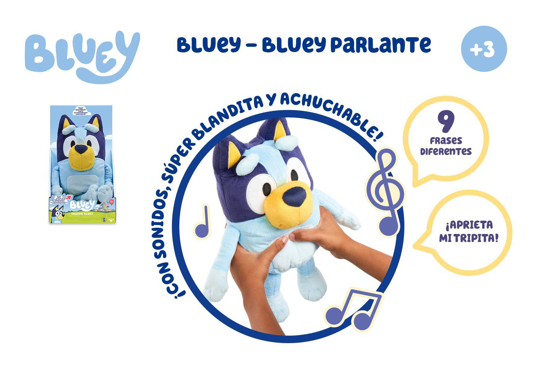 bluey muñeco parlante ( famosa - bly16111 )