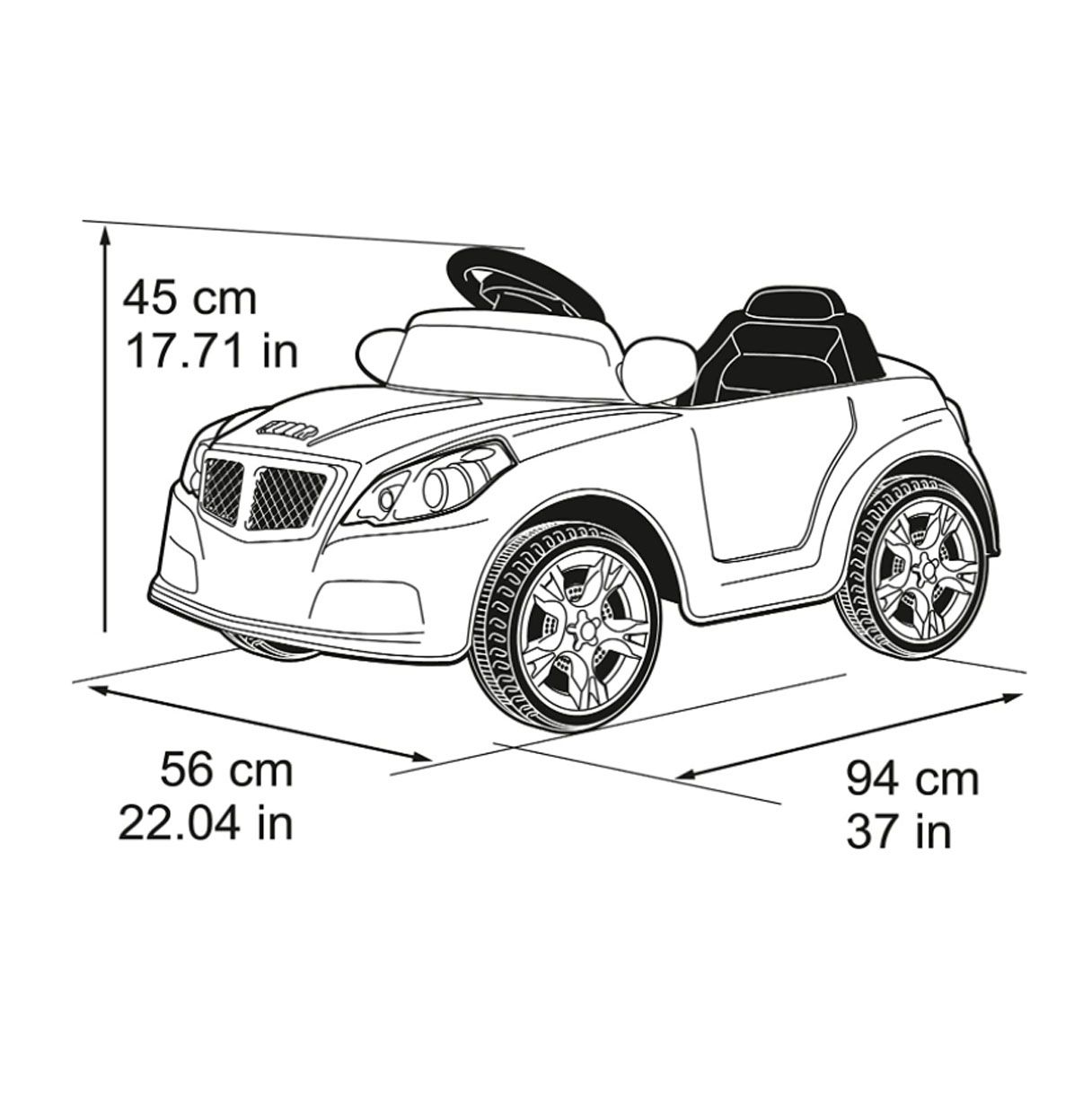 feber coche twinkle car 12 v. r/c (famosa - 800012263)