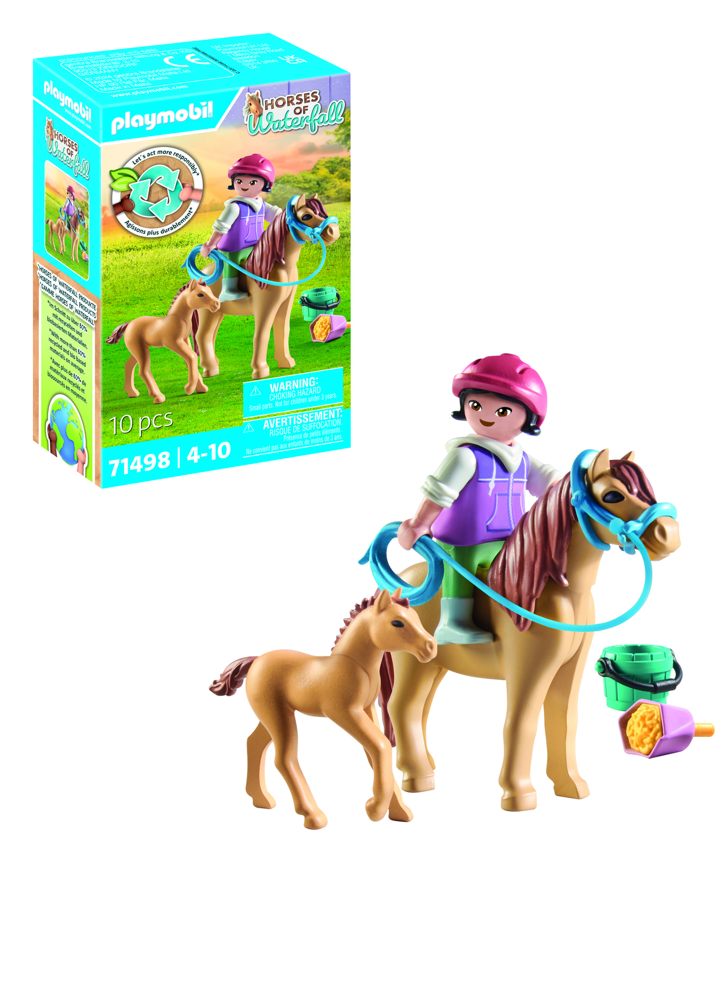 playmobil niña con poni y potro ( 71498)