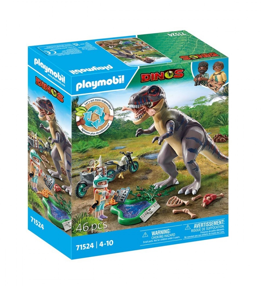 playmobil t-rex y rastreador   ( 71524)