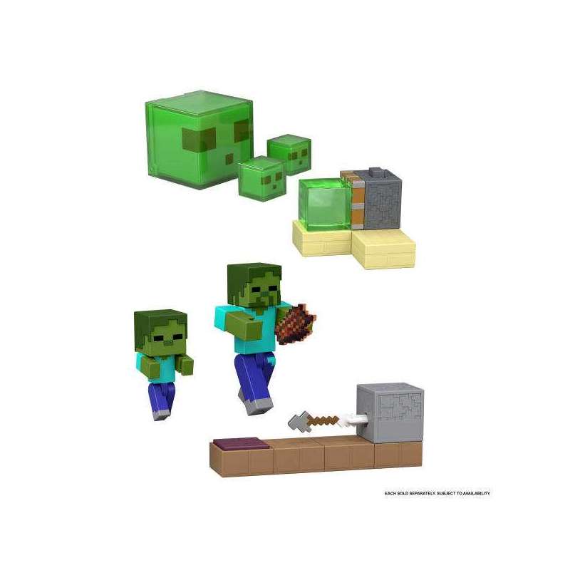 minecraft figura con mecanismo cargado surtida (mattel - jkk00)