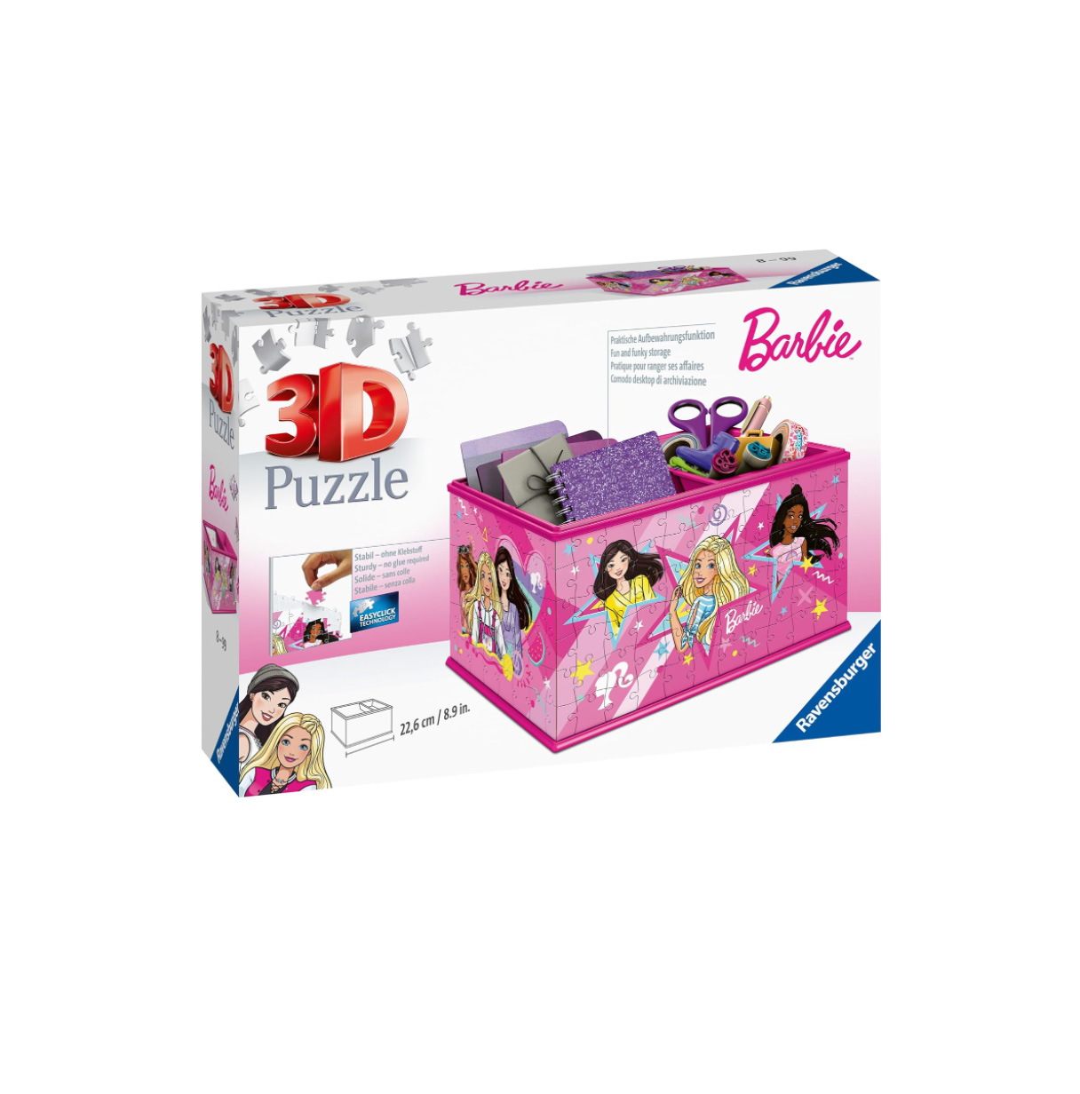 puzzle 3d 216 storage box barbie