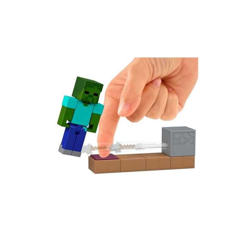 minecraft figura con mecanismo cargado surtida (mattel - jkk00)