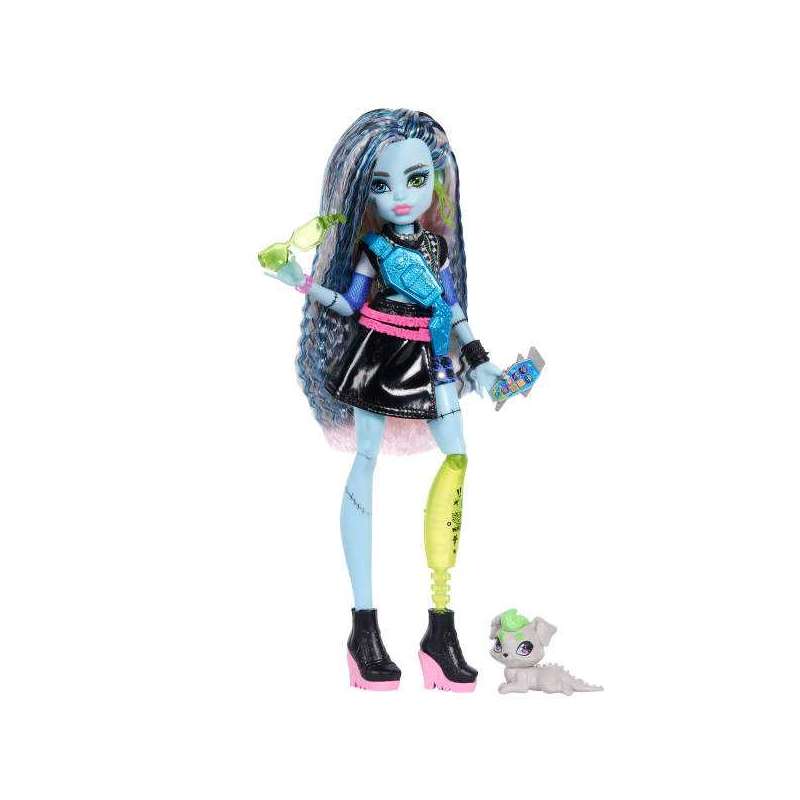 monster high muÑeca frankie stein con accesorios (mattel - jhk31)