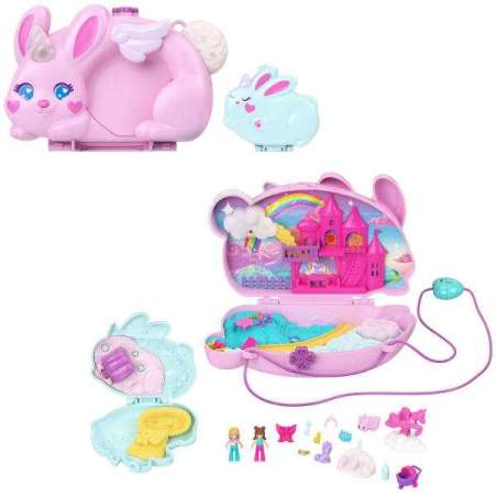 polly pocket cofre-bolso conejito set juego (mattel - jft88)
