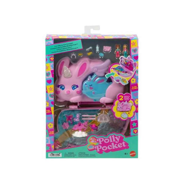 polly pocket cofre-bolso conejito set juego (mattel - jft88) polly pocket cofre-bolso conejito set juego (mattel - jft88)