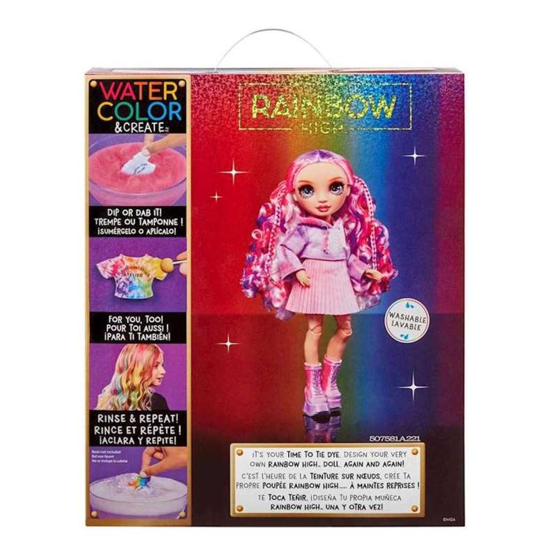 rainbow high muÑeca watercolor morado rainbow high muÑeca watercolor morado