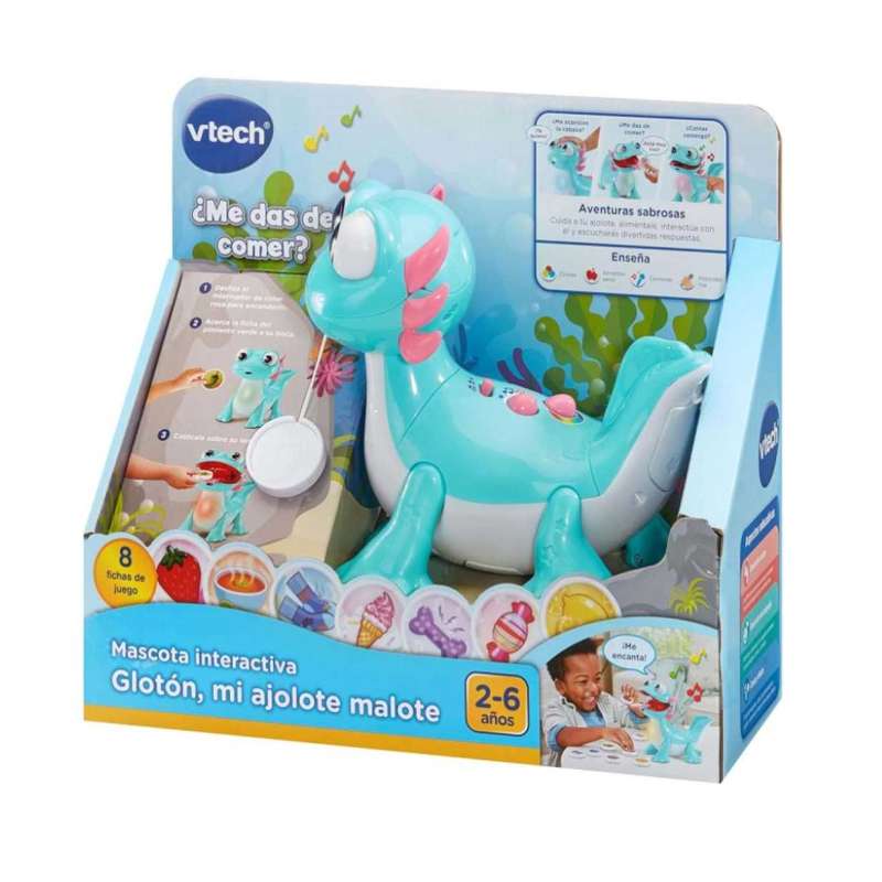 vtech gloton ajolote mascota interactiva (560122)