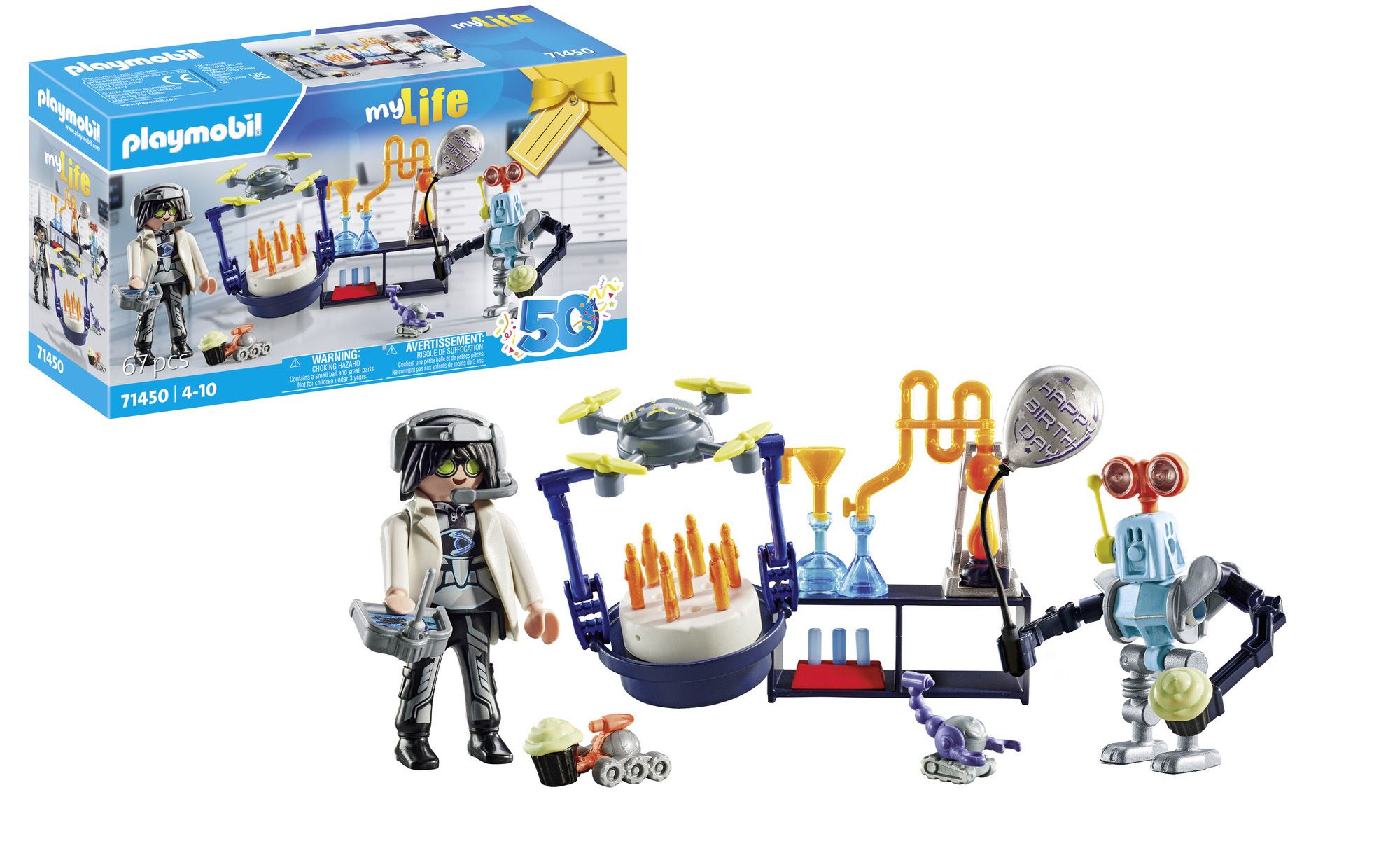 playmobil gift set investigador robot (71450)