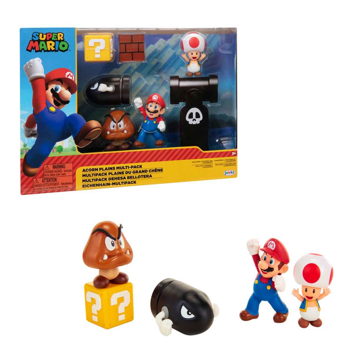 super mario set diorama clasico (jakks pacific - 64510-4l)
