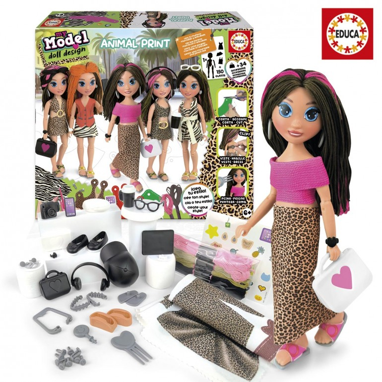 my model doll animal print (educa - 20098) my model doll animal print (educa - 20098)