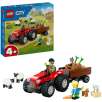 lego city tractor rojo con remolque y oveja ( 60461)