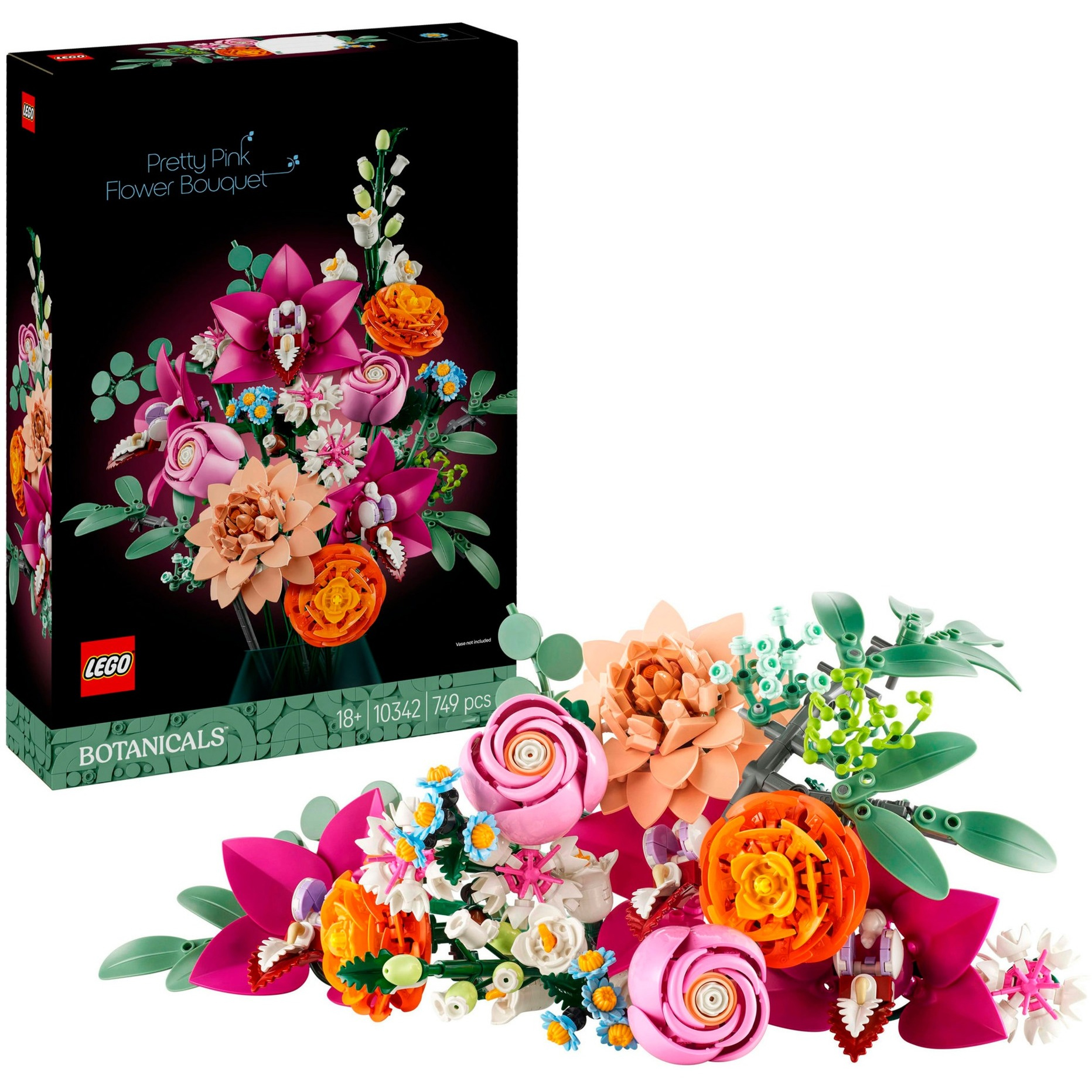 lego botanicals ramo de flores fantasia rosa (10342)