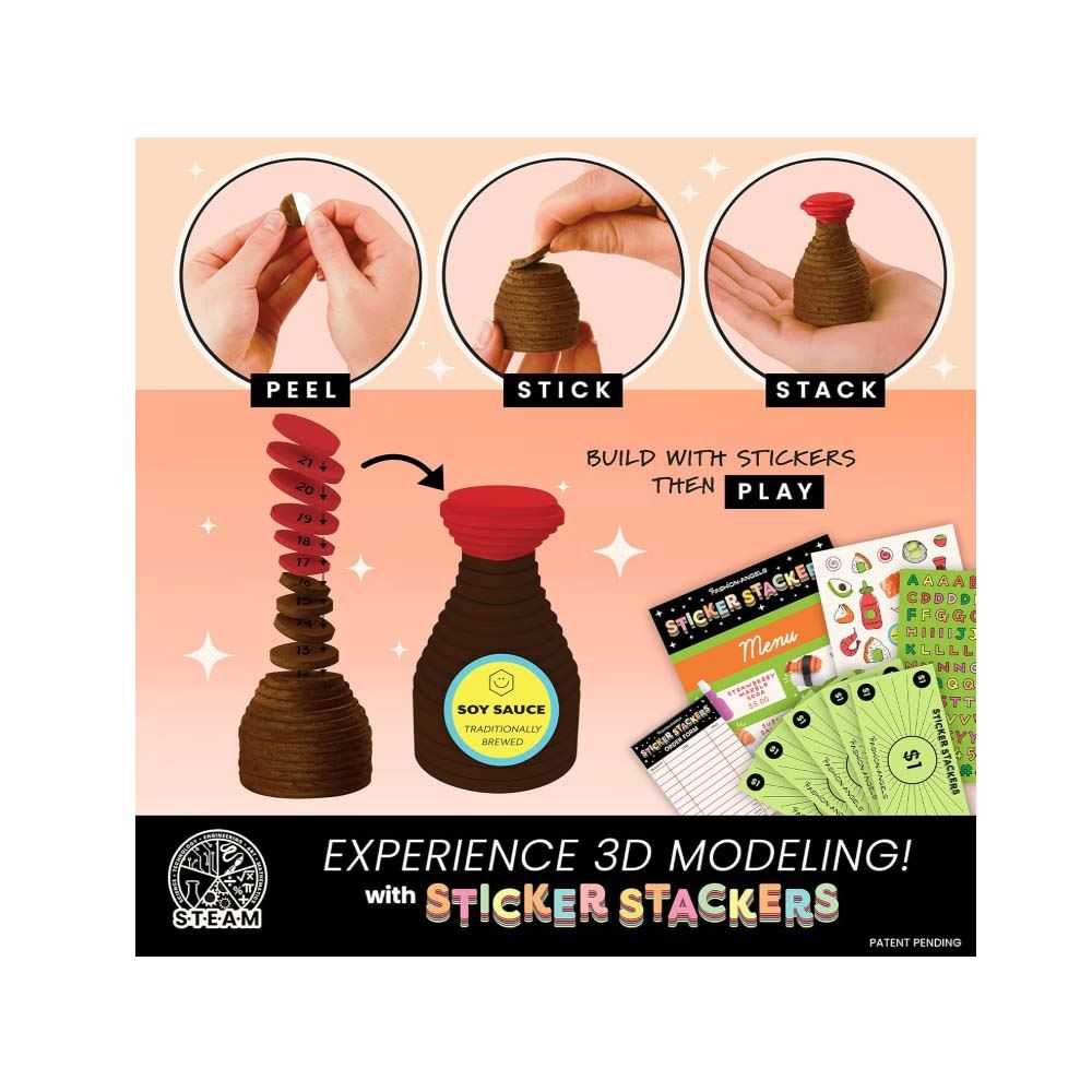 crayola sticker pegatinas 3d set sushi  (f13194)