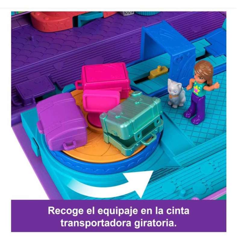 polly pocket cofre avion de gatito (mattel - hwp19)