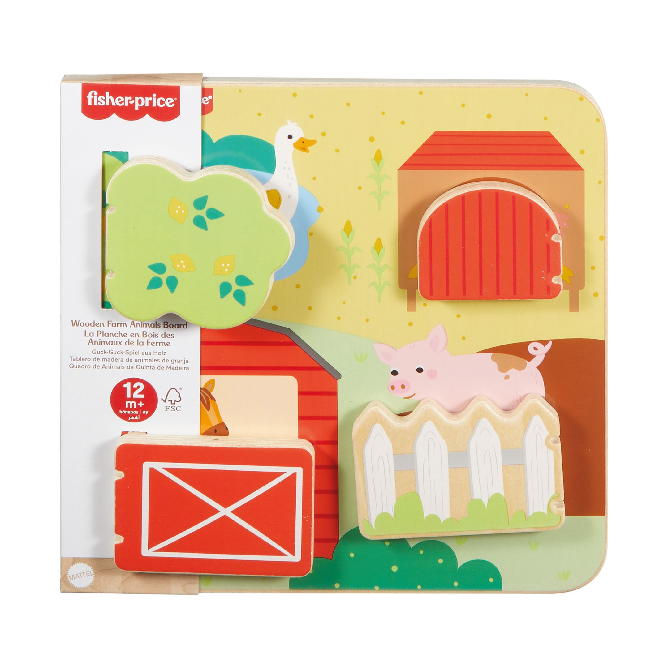 fisher-price tabla animales cucu-tras (mattel - jcy33)