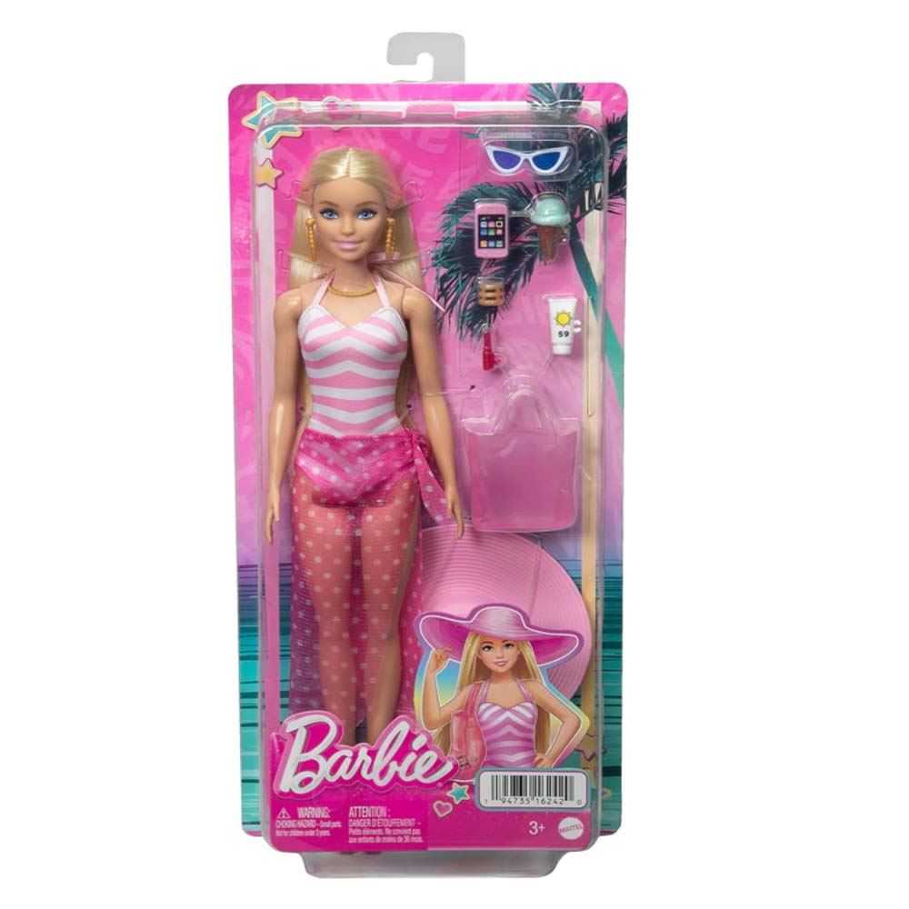 barbie dia en la playa muÑeca  (mattel - hpl73)