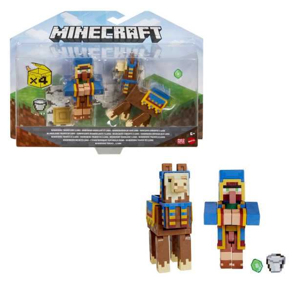 minecraft pack de 2 figuras surtidas (mattel - gtt53)