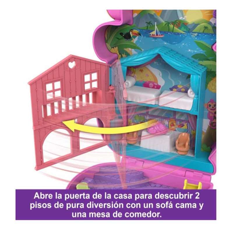 polly pocket cofre-bolso mama mono (mattel - hwp04)