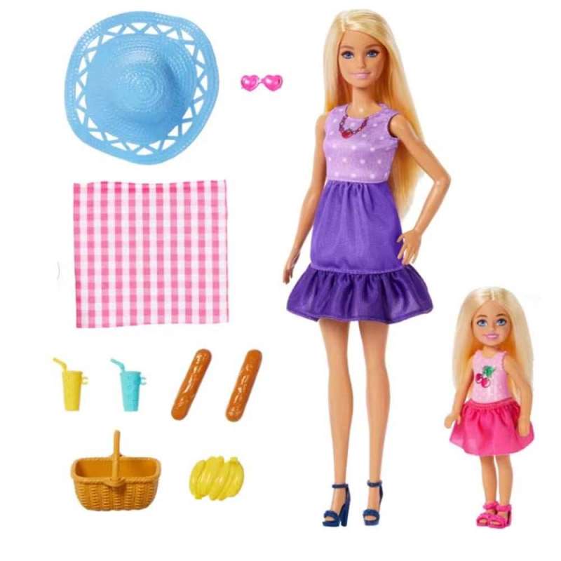 barbie familia pack barbie y chelsea (mattel - jbf43)
