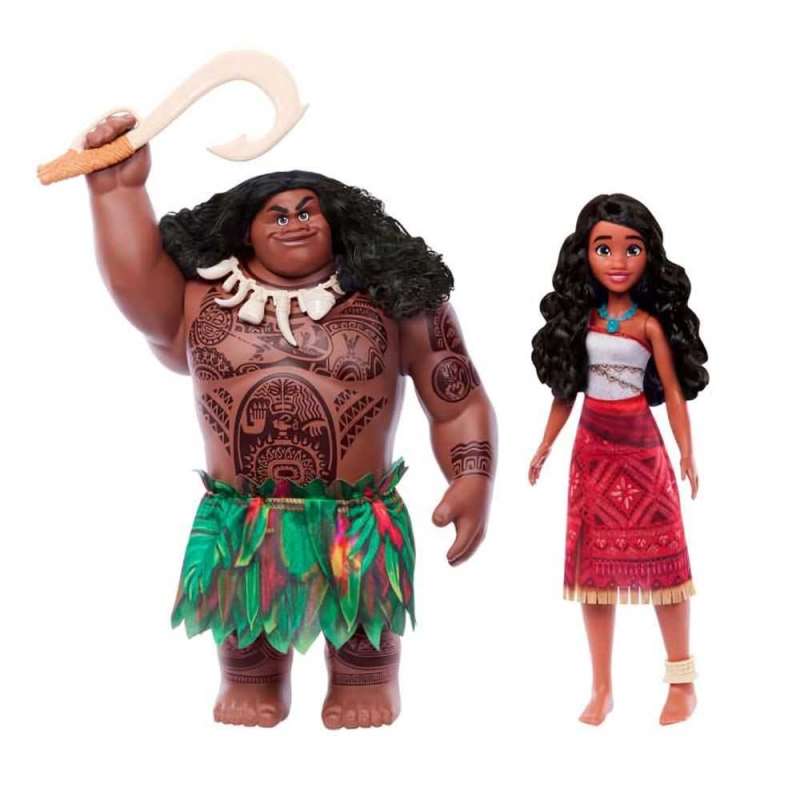 disney vaiana 2 pack muÑecas vaiana y maui (mattel - jdd43)