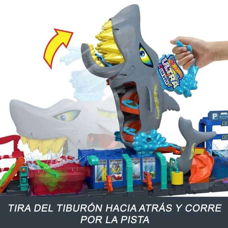 hot wheels city tÚnel de lavado tiburon (mattel - htn82)