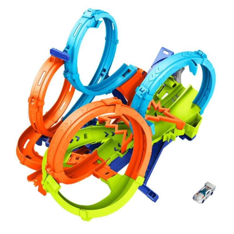hot wheels action colision de 4 loopings (mattel - hxr70)