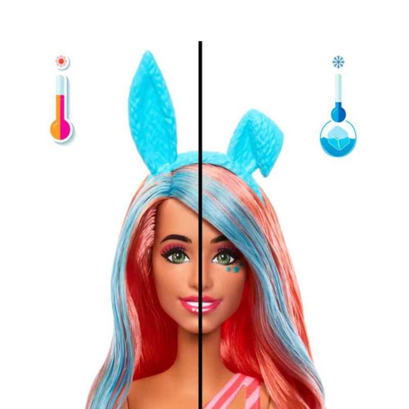 barbie pop reveal fiesta animales vaso rosa (mattel - jcn87)