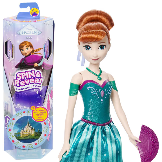 disney frozen muÑeca anna spin and reveal (mattel - jbg60)