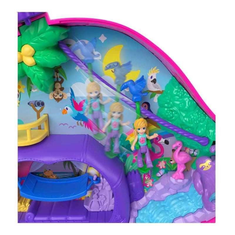 polly pocket cofre familia de perezosos (mattel - hrd40)
