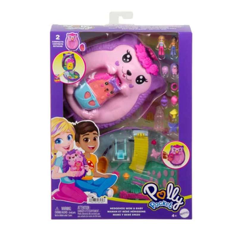 polly pocket cofre bolso mama erizo y bebe (mattel - jbj91) polly pocket cofre bolso mama erizo y bebe (mattel - jbj91)