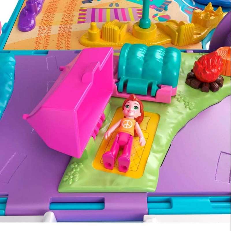 polly pocket aventura animal estuche furgoneta (mattel - jcc22)