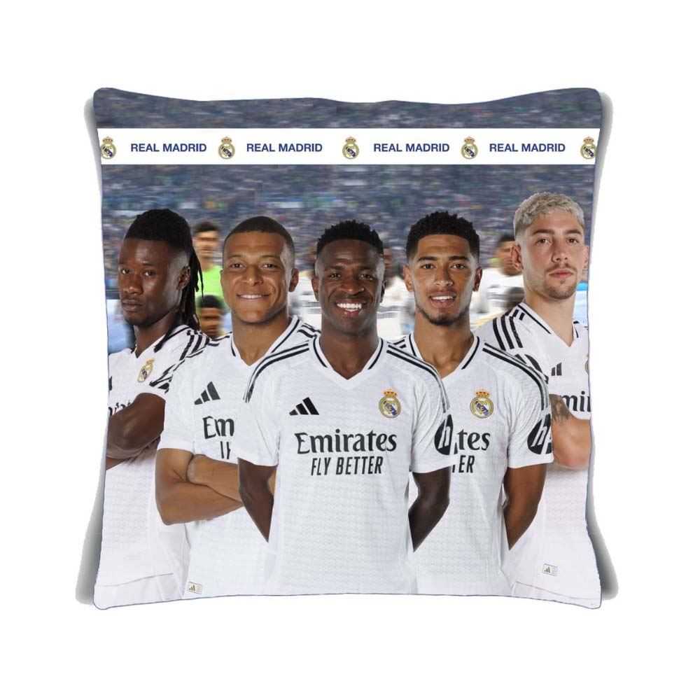 cojin real madrid jugadores cuadrado 40x40 cm ( grupo moya - 43106)
